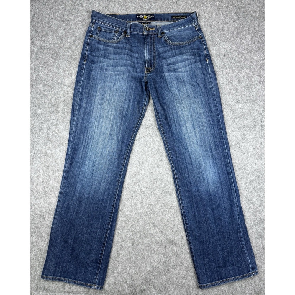 Lucky Brand 361 Vintage Straight Jeans Mens 32x32 (Fits 32x31) Dark Wash Denim